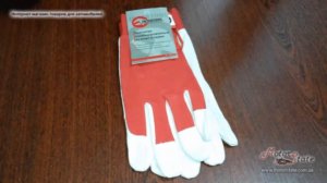 Распаковка. Перчатки рабочие из кожи и ткани Intertool SP-0012