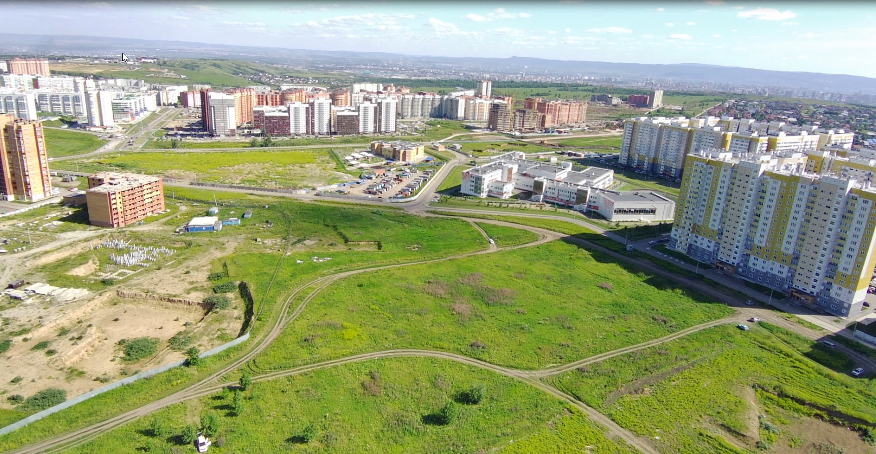 Полеты на квадрокоптере Красноярск, район Солнечный,