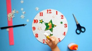 Мастер-класс "Новогодние часы" | Детская поделка | Crafts For Kids | DIY | Winter Decor