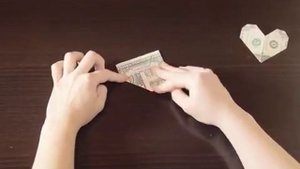 Как сделать сердце из купюры