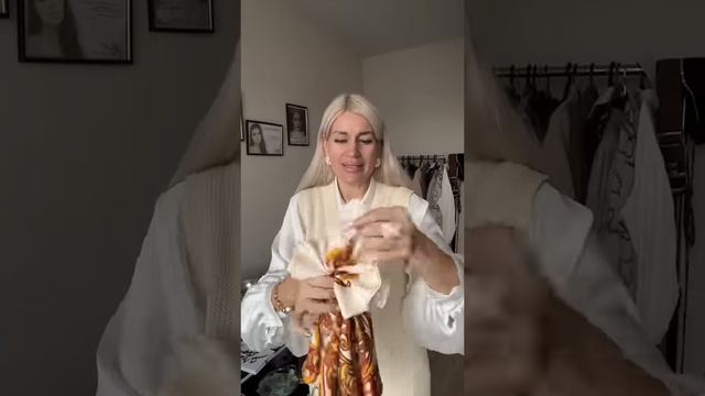Завяжем красиво платок #стиль #fashionhacks