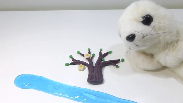 Тюлень Белек! Конфетное дерево! Видео про времена года для детей! Лепим из пластилина. смотреть онлайн