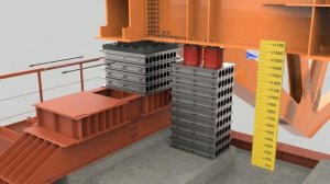 Анимация опускания пролетного строения