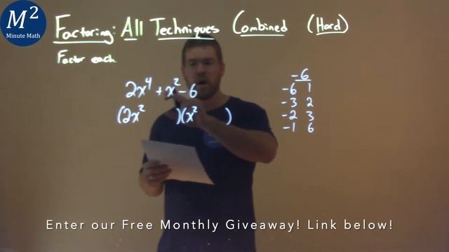 Factor 2x^4+x^2-6 смотреть онлайн