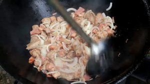 Бигус (бигос). Готовим в казане на костре