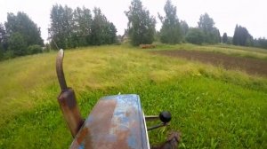 Самодельный окучник с ежами. Вторая обработка картофеля.