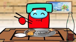 AMONG US  MINECRAFT FOOD MUKBANG! | MUKBANG ANIMATION | SLIME CAT