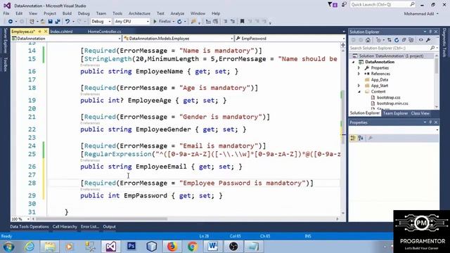 23 | Regular Expression Annotation In ASP.NET MVC | Data Annotation | Form Validation (Hindi/Urdu)