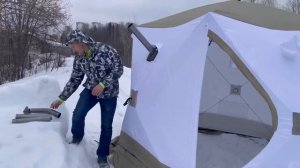 Большая, теплая палатка пятиугольной формы «Следопыт».