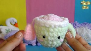 Игрушки крючком Поделки своими руками - вязание крючком из плюшевой пряжи