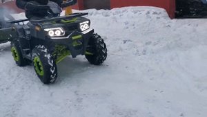 Тест квадроцикла PROMAX WILD 300 + прицеп от болотохода РОСТИН БКР по рыхлому снегу