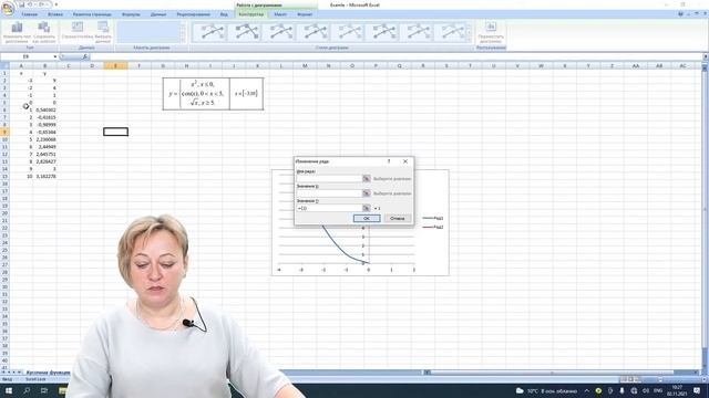 Кусочная функция в Excel двумя способами