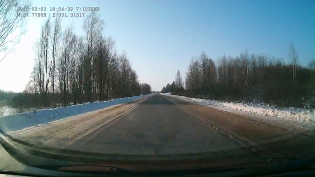 Дорога Старая Русса - Поддорье (03.03.2018 г.) смотреть онлайн