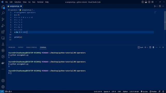 Learn the basic of Python coding for beginners | Assignment Operators