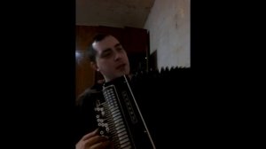 Одинокая ветка сирени на баяне