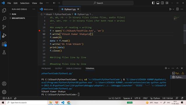 Python Tutorial Part - 24 || File opening modes and read write line by line || By Vikash Shakya