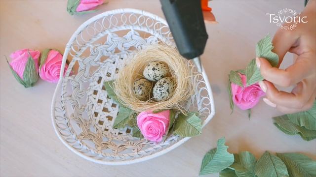 Simple decoration of an old basket / Простой декор старой корзинки на пасху /  DIY Tsvoric смотреть онлайн