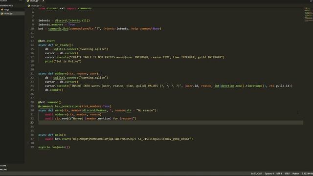 Making a Discord Bot | Part 11: Warning System | Discord.py 2.0