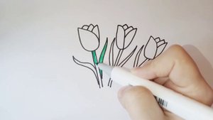 Рисуем тюльпаны! Как нарисовать тюльпаны