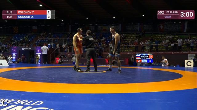 Qual. FS - 125 kg: Z. KOZONOV (RUS) v. O. GUNGOR (TUR) смотреть онлайн