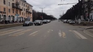 Троллейбусный маршрут № 1 по центру города.