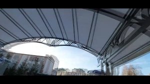 Белый навес из поликарбоната