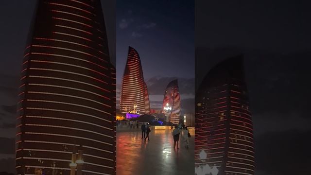 Flame Towers Baku #baku #flametowers #travel #azerbaycan #sightseeing
