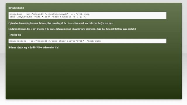 How to get mongodb schema dump смотреть онлайн