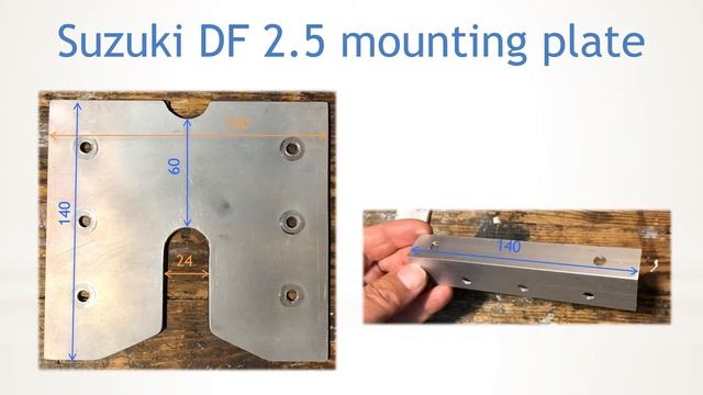 DIY rudder Suzuki DF 2.5 outboard смотреть онлайн