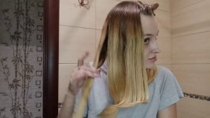 Укладка на среднюю длину волос. Визуально делаем волосы гуще. Укладка с помощью утюжка.