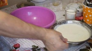 Манник на молоке с бананами в духовке
