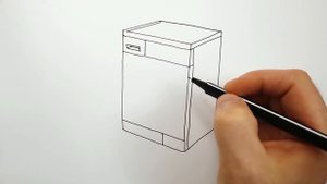 Как Нарисовать Стиральную Машину | Рисуем Стиральную Машину | Бытовая Техника