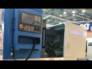 METALTEC CK35/400 токарный станок чпу видеообзор с выставки МЕТАЛЛООБРАБОТКА 2023