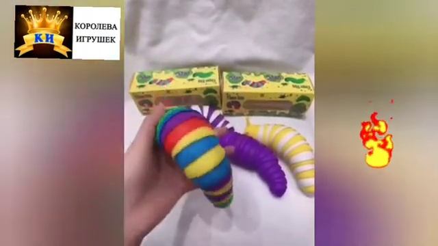 Игрушка антистресс головоломка Слизень Finger Slug разноцветный