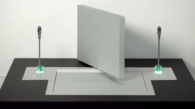 Моторизованный монитор Dynamic 3 со встроенными системами выдвижных микрофонов DynamicTalk смотреть онлайн