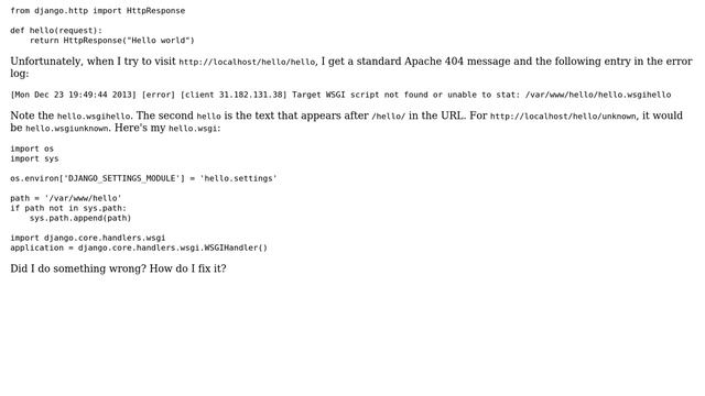 DevOps & SysAdmins: Django WSGI application in a subdirectory? смотреть онлайн