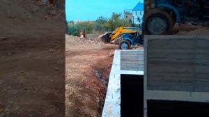Обратная отсыпка фундамента ч.1