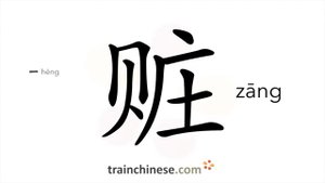 赃 (zāng) bribe, stolen goods