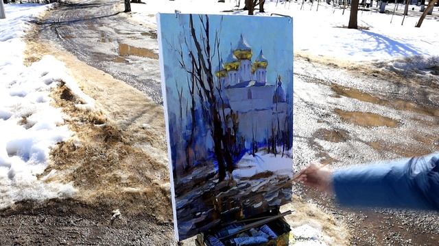Пленэр в Дмитрове. Весенний этюд #24 Plein air in Dmitrov. Spring Study