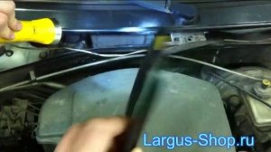 Установка защитной сетки воздуховода Largus, Logan, Duster, Sandero