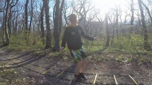 Координационная лесенка для хоккеистов. Упражнения. Тренер Садов А.А. хоккей-индивидуально. рф