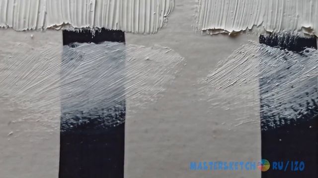 Белила титановые и цинковые для живописи маслом. Их свойства. Выкраски. Сравнительный тест