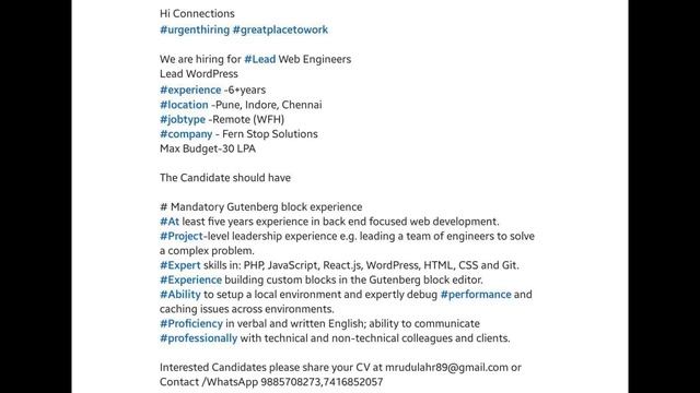 Daily job updates Fresher & Experience 8/6 || Java || SAP || Phyton ||.net || Testing ||Devops|| смотреть онлайн