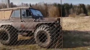 УАЗ дизель на КрАЗовских ободрышах. (примерка колёс, пробный выезд)