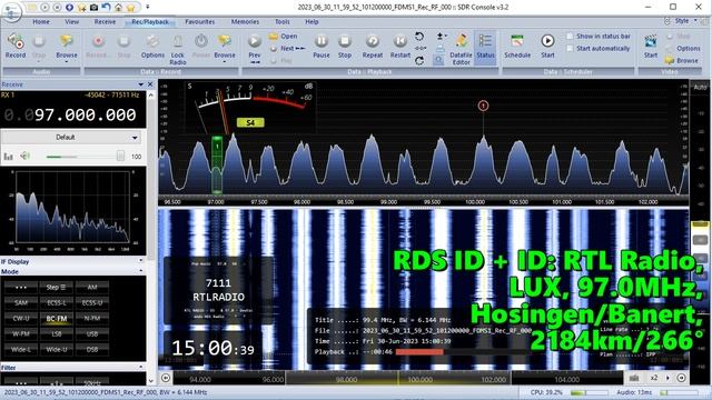 30.06.2023 12:00UTC, [Es], RTL Radio, Люксембург, 97.0МГц, 2184км