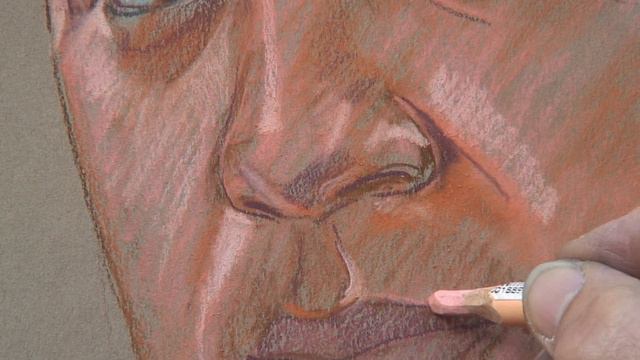 A Pastel portrait demonstration by place du tertre artist Agnes .mpg смотреть онлайн