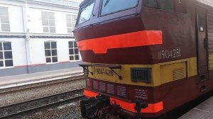 Сцепка Электровоза ЧС4Т-428 К Поезду Уфа-Санкт-Петербург, На Ст Нижний-Новгород-Московский