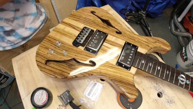 Zebrawood Guitar Build 22: Electronics, Hardware & Reveal. (Great Guitar Build Off Unofficial Entry смотреть онлайн