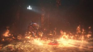 Бешеная дама с косой и её батя,босс из DARK SOULS™ III