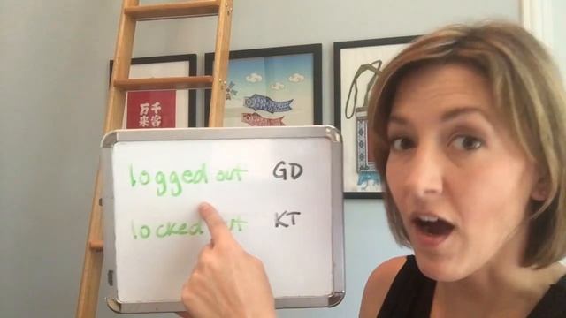 WORD STRESS: How to Pronounce LOGGED OUT & LOCKED OUT - English Phrasal Verbs Pronunciation Lesson